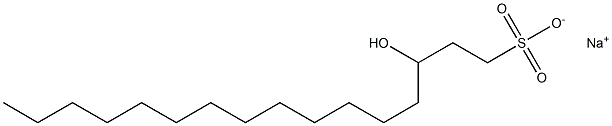 3-Hydroxyhexadecane-1-sulfonic acid sodium salt 结构式