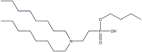 2-(ジオクチルアミノ)エチルホスホン酸ブチル 化学構造式