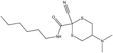 2-Cyano-5-(dimethylamino)-N-hexyl-1,3-dithiane-2-carboxamide