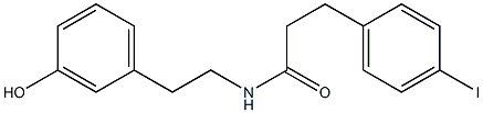4-Iodo-N-[2-(3-hydroxyphenyl)ethyl]benzenepropanamide,,结构式