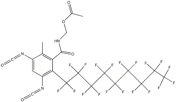 N-(Acetyloxymethyl)-2-(nonadecafluorononyl)-3,5-diisocyanato-6-methylbenzamide Struktur