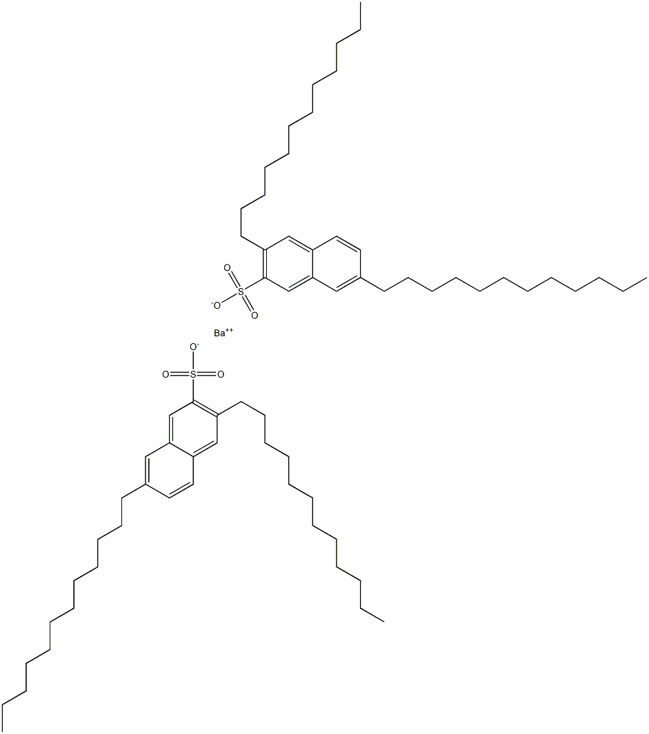 Bis(3,7-didodecyl-2-naphthalenesulfonic acid)barium salt,,结构式