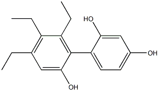 4',5',6'-Triethyl-1,1'-biphenyl-2,2',4-triol 结构式