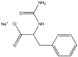 3-フェニル-2-ウレイドプロピオン酸ナトリウム 化学構造式