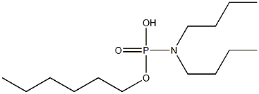 N,N-Di(butyl)amidophosphoric acid hydrogen hexyl ester Structure