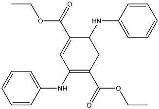 2,5-Dianilino-2,3-dihydroterephthalic acid diethyl ester Structure