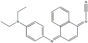[[4-[[4-(Diethylamino)phenyl]imino]naphthalen-1(4H)-ylidene]amino] cyanide Struktur