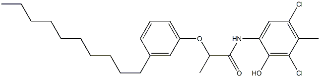 2-[2-(3-Decylphenoxy)propanoylamino]-4,6-dichloro-5-methylphenol