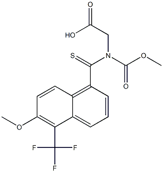 [N-(Methoxycarbonyl)-N-[thioxo[5-(trifluoromethyl)-6-methoxy-1-naphtyl]methyl]amino]acetic acid