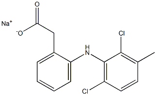 2-(2,6-Dichloro-3-methylphenylamino)benzeneacetic acid sodium salt 结构式