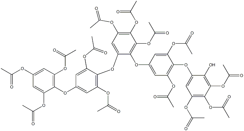 2-[4-[2-[4-(2,4,6-Triacetoxyphenoxy)-2,6-diacetoxyphenoxy]-4,5,6-triacetoxyphenoxy]-2,6-diacetoxyphenoxy]-4,5,6-triacetoxyphenol Structure