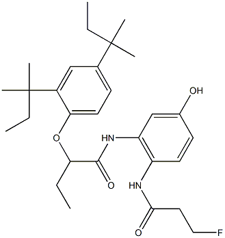 4-(3-Fluoropropionylamino)-5-[2-(2,4-di-tert-amylphenoxy)butyrylamino]phenol Structure