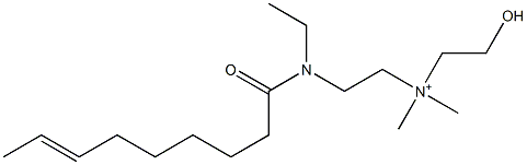 2-[N-Ethyl-N-(7-nonenoyl)amino]-N-(2-hydroxyethyl)-N,N-dimethylethanaminium Struktur