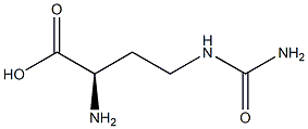 [R,(+)]-2-アミノ-4-ウレイド酪酸 化学構造式