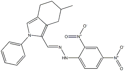 4,5,6,7-Tetrahydro-6-methyl-2-phenyl-2H-isoindole-1-carbaldehyde 2,4-dinitrophenyl hydrazone Struktur