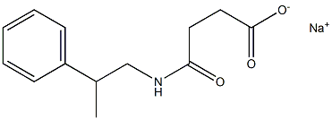 3-[(2-Phenylpropyl)carbamoyl]propionic acid sodium salt,,结构式