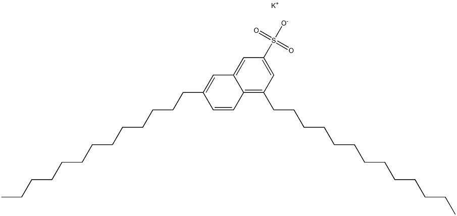 4,7-Ditridecyl-2-naphthalenesulfonic acid potassium salt,,结构式