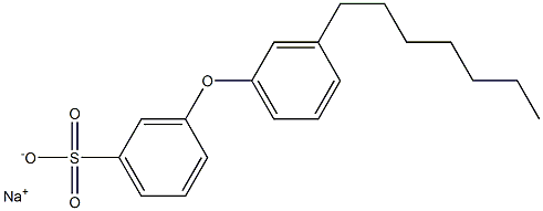 3-(3-Heptylphenoxy)benzenesulfonic acid sodium salt,,结构式