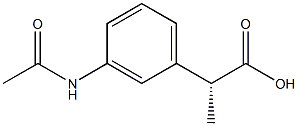 [R,(-)]-2-[m-(Acetylamino)phenyl]propionic acid Structure