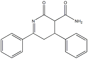 2,3,4,5-Tetrahydro-2-oxo-4,6-diphenylpyridine-3-carboxamide,,结构式