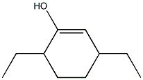 3,6-Diethyl-1-cyclohexen-1-ol,,结构式