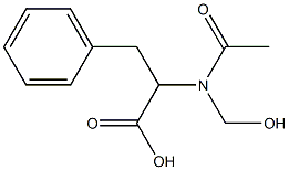 2-[Acetyl(hydroxymethyl)amino]-3-phenylpropanoic acid,,结构式