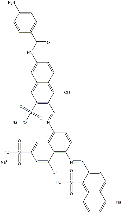 6'-[(4-Aminobenzoyl)amino]-1',5-dihydroxy-4-[(5-sodiosulfo-2-naphthalenyl)azo][1,2'-azobisnaphthalene]-3',7-disulfonic acid disodium salt