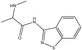 N-(1,2-Benzisothiazol-3-yl)-2-methylaminopropanamide Struktur