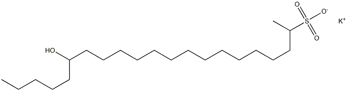 16-Hydroxyhenicosane-2-sulfonic acid potassium salt,,结构式