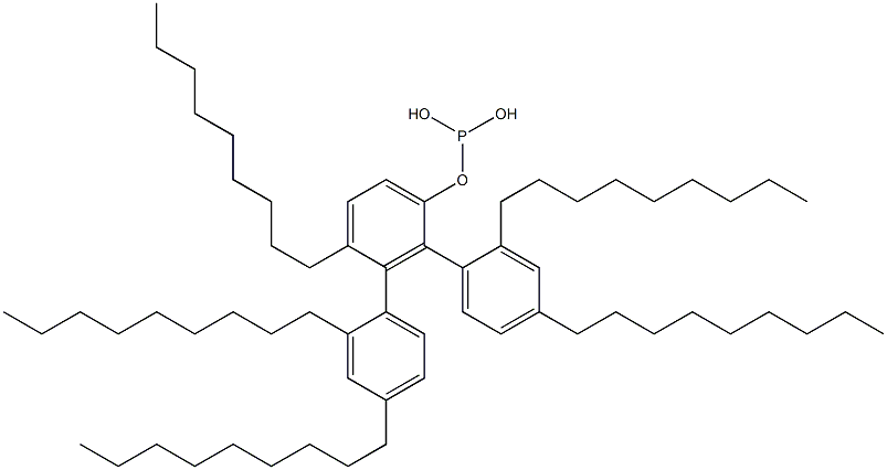 Phosphorous acid bis(2,4-dinonylphenyl)4-nonylphenyl ester Struktur