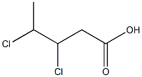 3,4-ジクロロ吉草酸 化学構造式