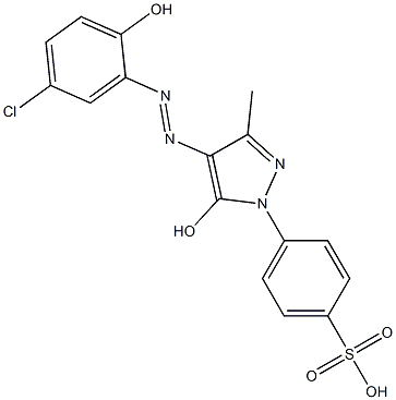 p-[4-(5-Chloro-2-hydroxyphenylazo)-5-hydroxy-3-methyl-1H-pyrazol-1-yl]benzenesulfonic acid Structure