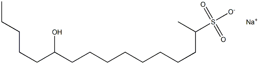 11-Hydroxyhexadecane-2-sulfonic acid sodium salt 结构式