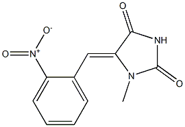 1-Methyl-5-[2-nitrobenzylidene]imidazolidine-2,4-dione,,结构式