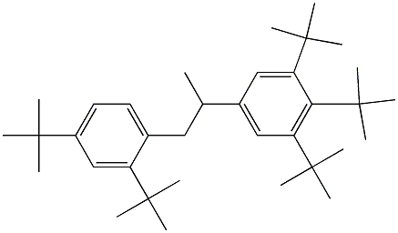2-(3,4,5-Tri-tert-butylphenyl)-1-(2,4-di-tert-butylphenyl)propane,,结构式