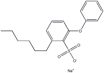 2-Hexyl-6-phenoxybenzenesulfonic acid sodium salt 结构式