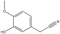 3-Hydroxy-4-methoxybenzeneacetonitrile 结构式