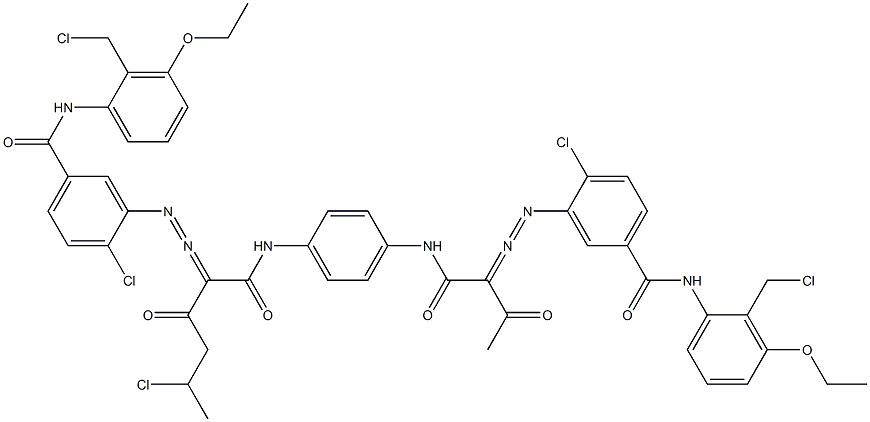  3,3'-[2-(1-Chloroethyl)-1,4-phenylenebis[iminocarbonyl(acetylmethylene)azo]]bis[N-[2-(chloromethyl)-3-ethoxyphenyl]-4-chlorobenzamide]