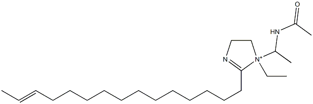 1-[1-(アセチルアミノ)エチル]-1-エチル-2-(13-ペンタデセニル)-2-イミダゾリン-1-イウム 化学構造式