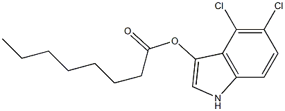 Octanoic acid 4,5-dichloro-1H-indol-3-yl ester Struktur