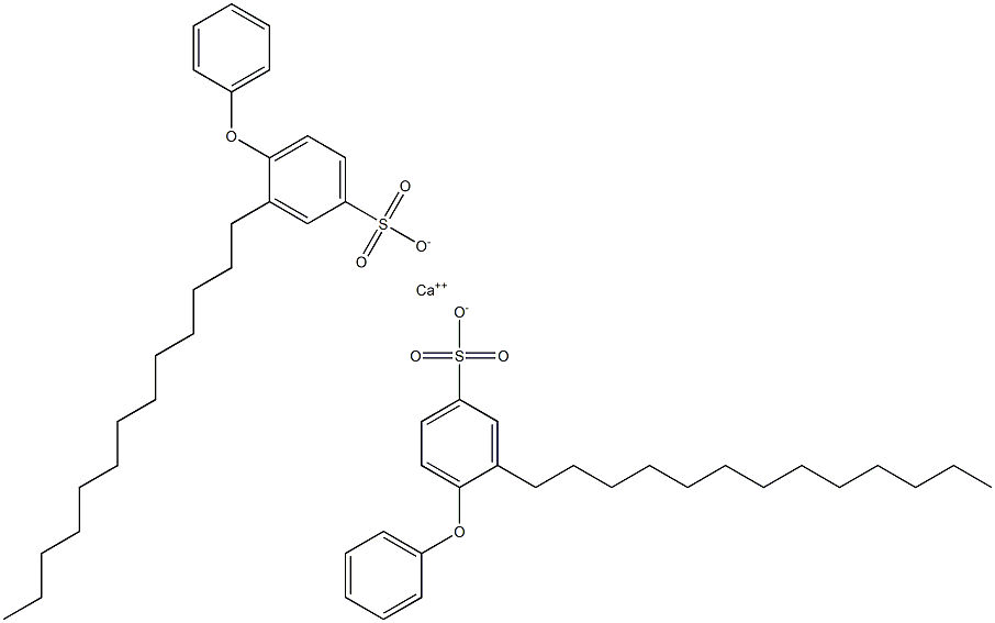 Bis(4-phenoxy-3-tridecylbenzenesulfonic acid)calcium salt,,结构式