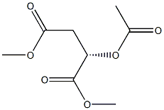 (S)-2-アセトキシこはく酸ジメチル 化学構造式