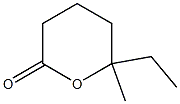 テトラヒドロ-6-エチル-6-メチル-2H-ピラン-2-オン 化学構造式