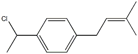 1-Chloro-1-[4-(3-methyl-2-butenyl)phenyl]ethane Structure