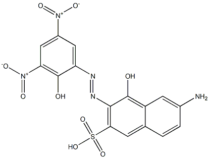 6-Amino-4-hydroxy-3-(2-hydroxy-3,5-dinitrophenylazo)-2-naphthalenesulfonic acid 结构式