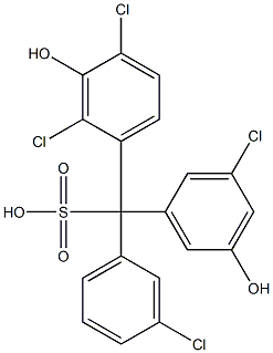 (3-Chlorophenyl)(3-chloro-5-hydroxyphenyl)(2,4-dichloro-3-hydroxyphenyl)methanesulfonic acid