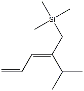 [(2E)-2-イソプロピル-2,4-ペンタジエニル]トリメチルシラン 化学構造式