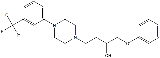 1-(Phenoxy)-4-[4-[3-trifluoromethylphenyl]-1-piperazinyl]-2-butanol Struktur