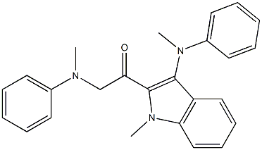 1-Methyl-2-[[(methyl)(phenyl)amino]acetyl]-3-[(methyl)(phenyl)amino]-1H-indole,,结构式