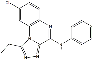 4-Phenylamino-1-ethyl-8-chloro[1,2,4]triazolo[4,3-a]quinoxaline,,结构式
